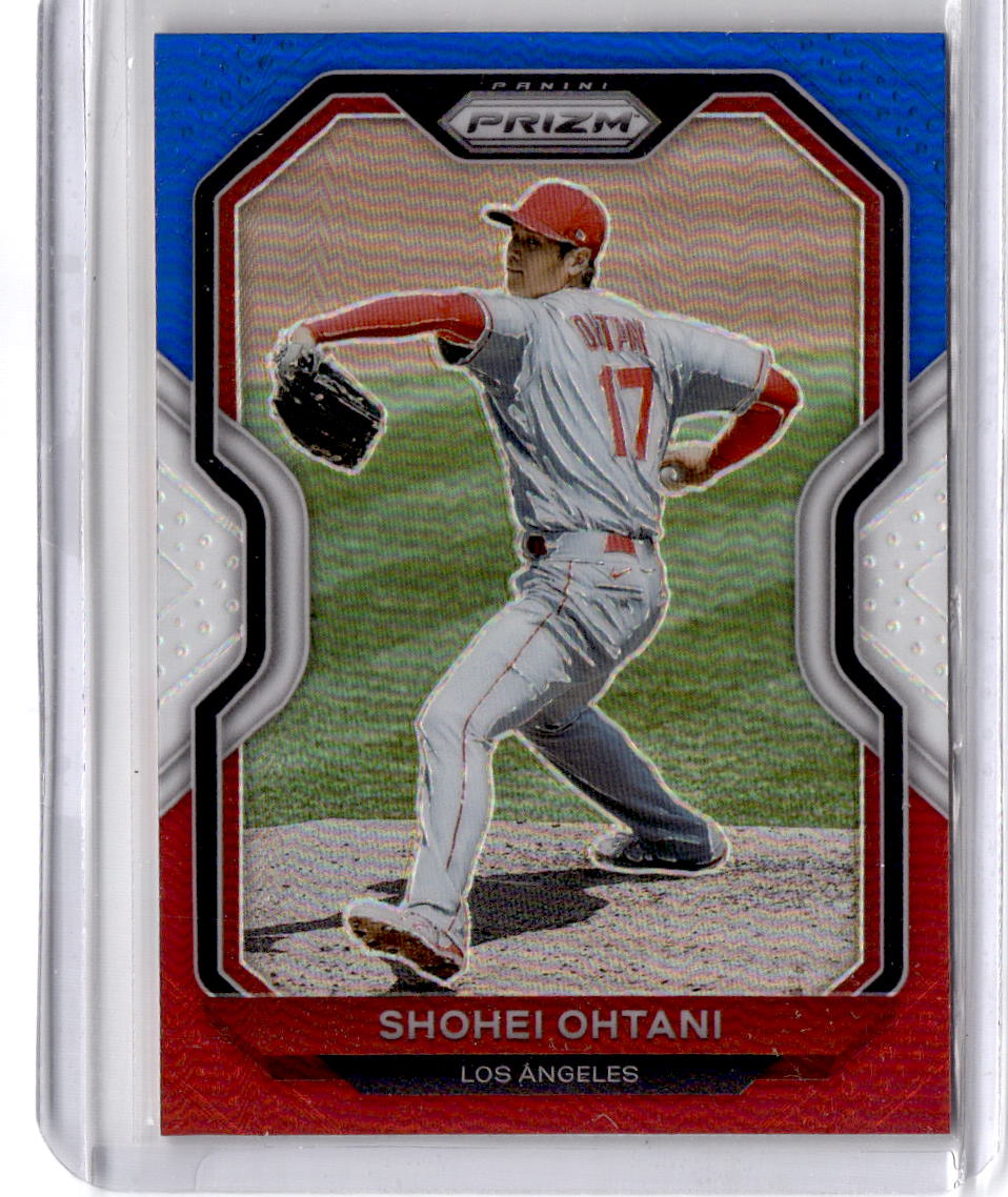 2021 Panini Prizm #183 Shohei Ohtani Red/White/Blue Prizm