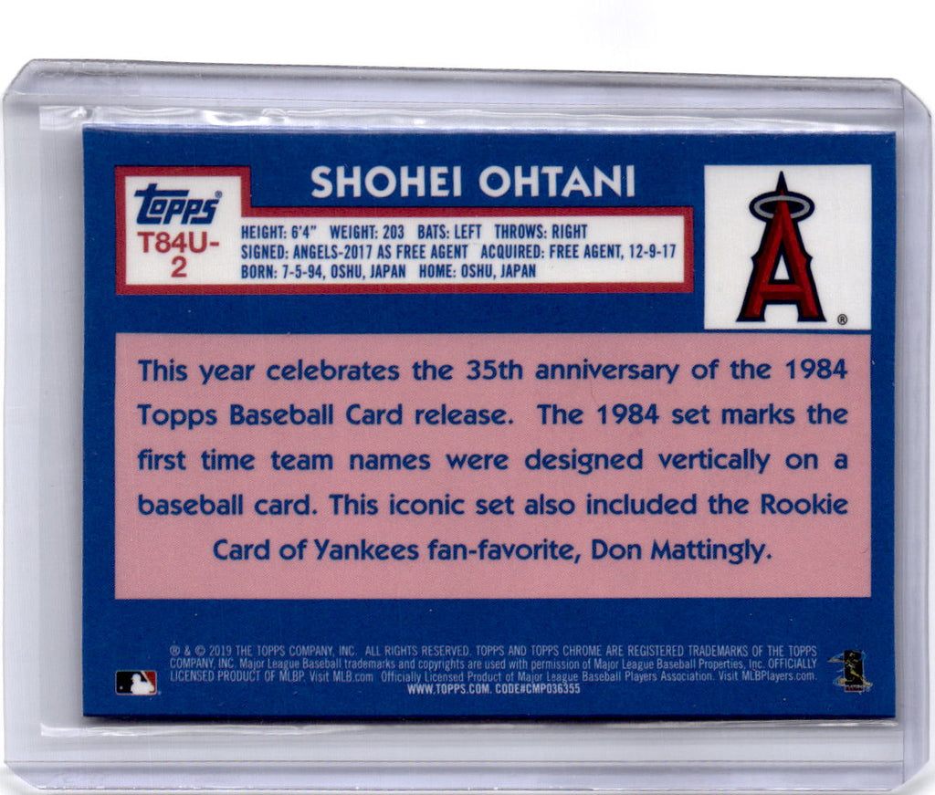 2019 Topps Update #T84U-2 Shohei Ohtani Silver Pack 1984 Topps Baseball Chrome