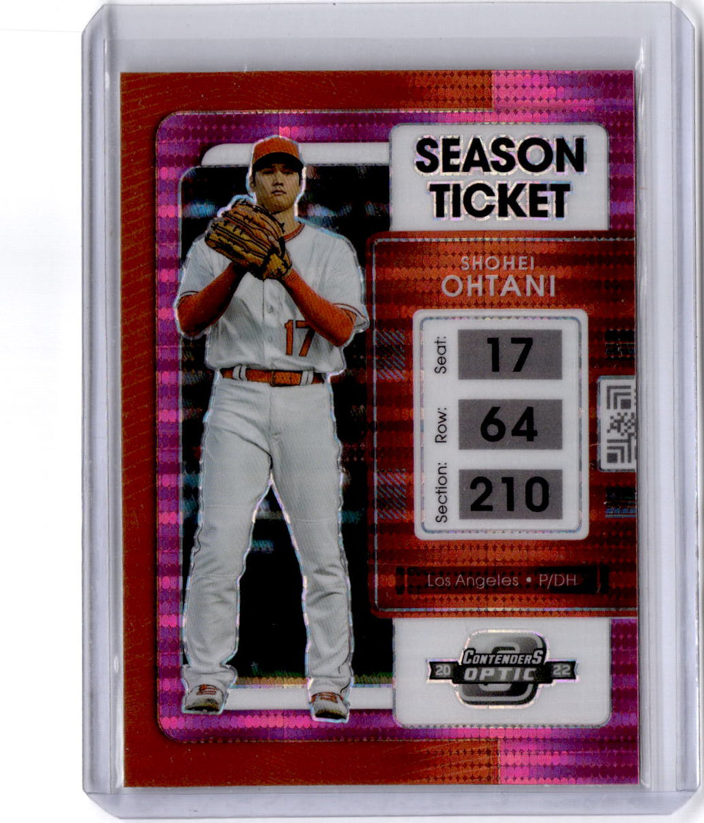 2022 Panini Chronicles #4 Shohei Ohtani Contenders Optic Pink Pulsar