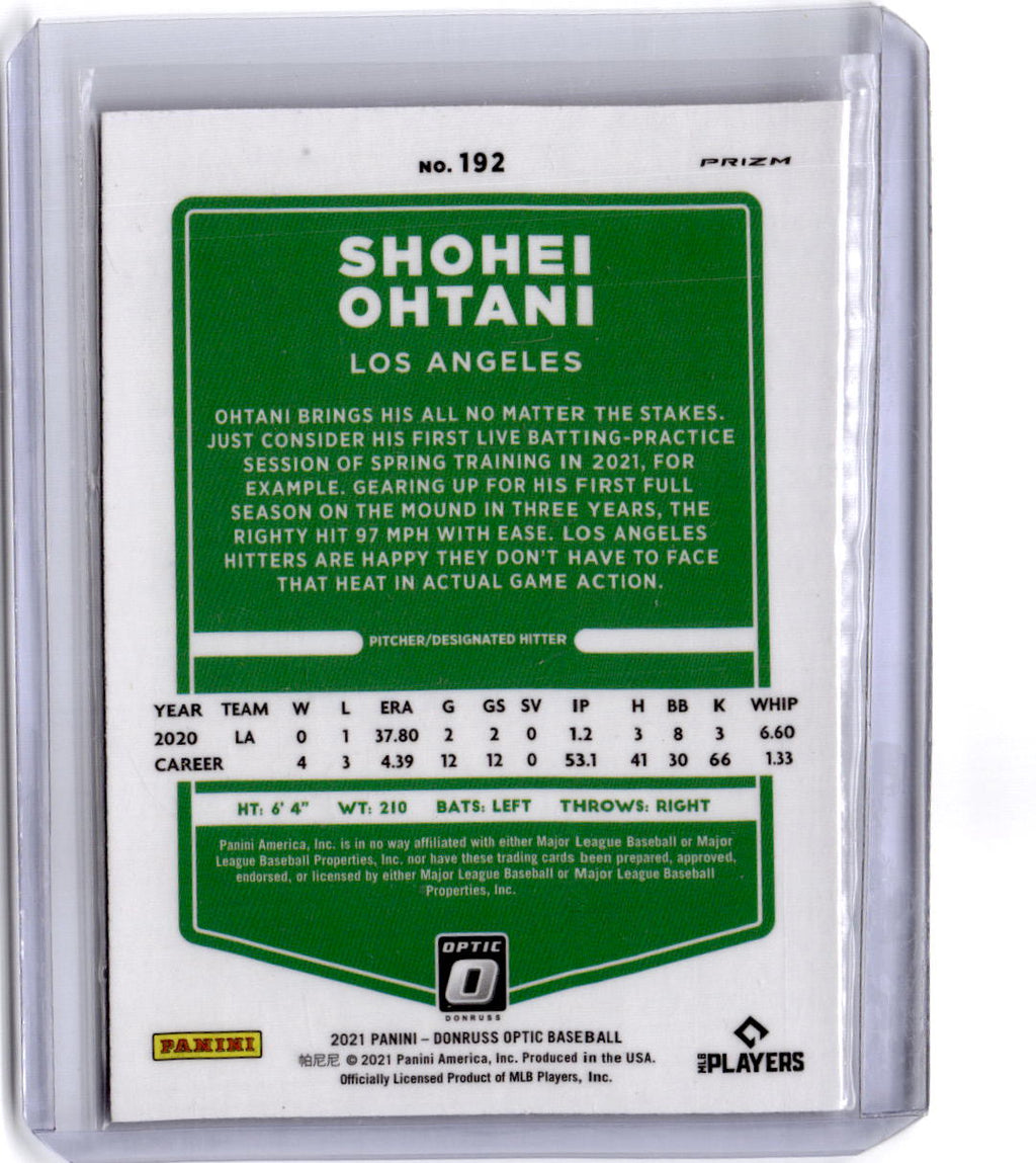 2021 Donruss Optic #192 Shohei Ohtani Pink