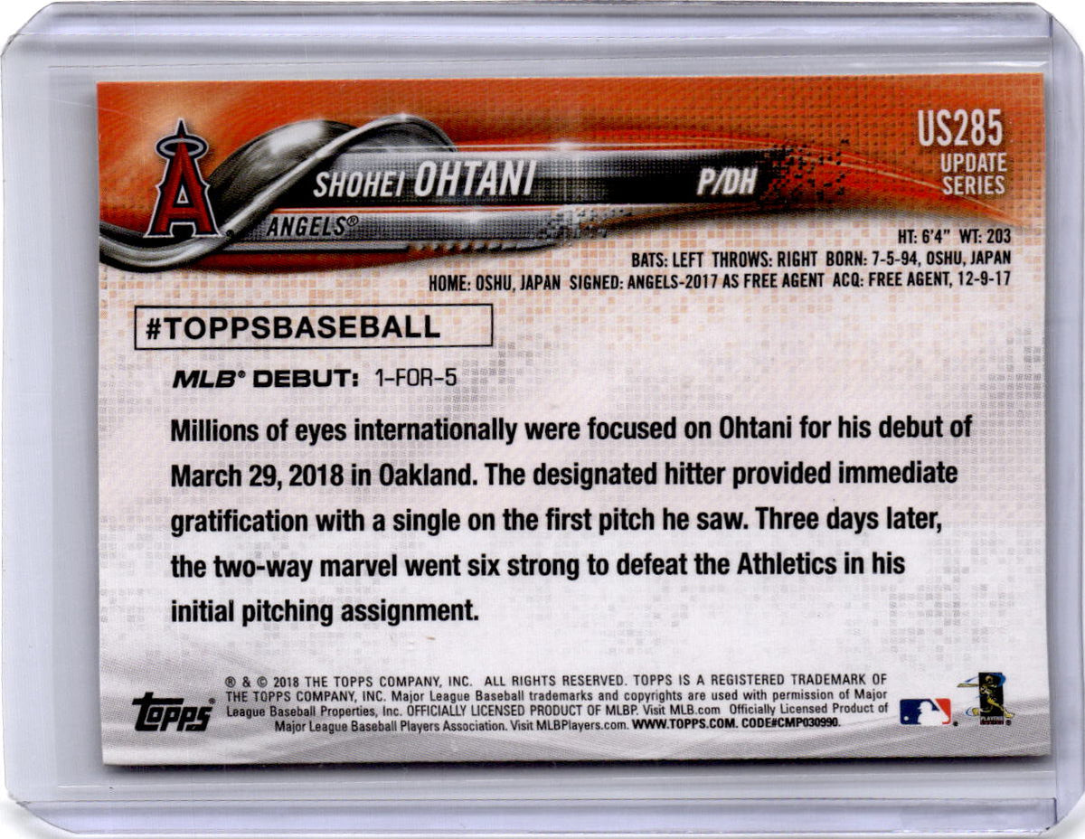2018 Topps Update #US285 Shohei Ohtani