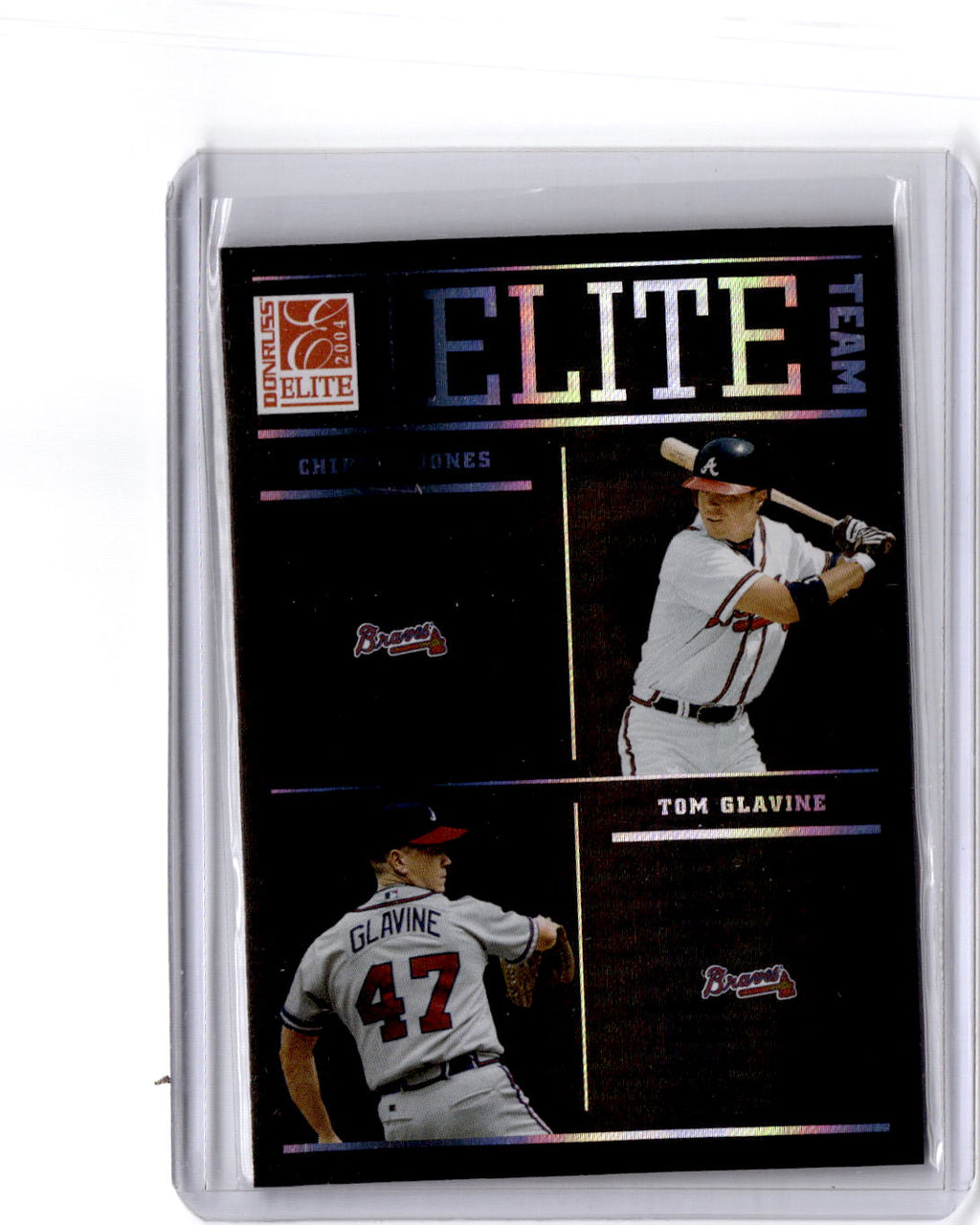 2004 Donruss Elite Chipper Jones / Tom Glavine / Maddux / Klesko Black #/150