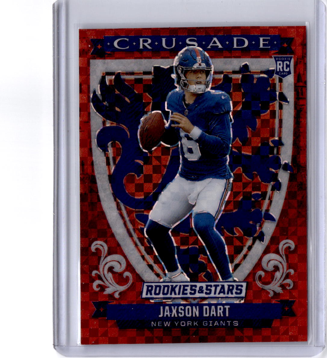 2025 Panini Rookies & Stars #11 Jaxson Dart Crusade Red Plaid
