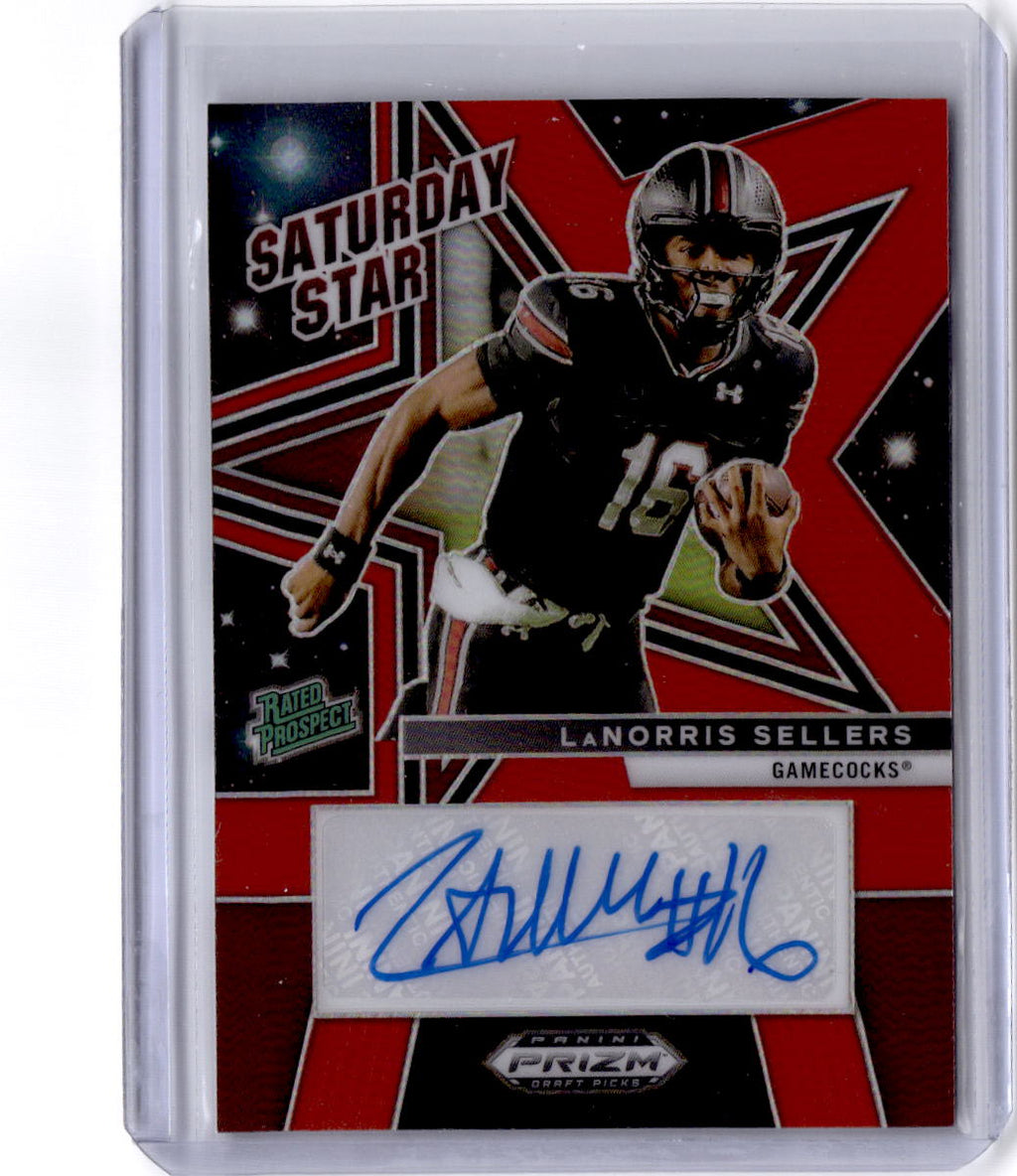 2025 Prizm Draft Picks LaNorris Sellers Saturday Stars Autographs Red #/100