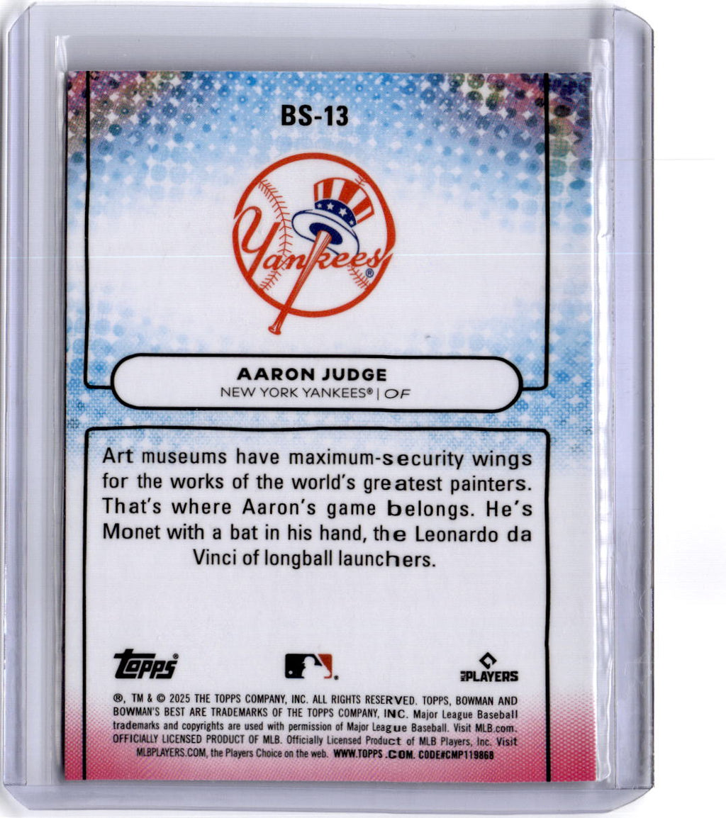 2025 Bowman's Best #BS-13 Aaron Judge Bowman Showpieces