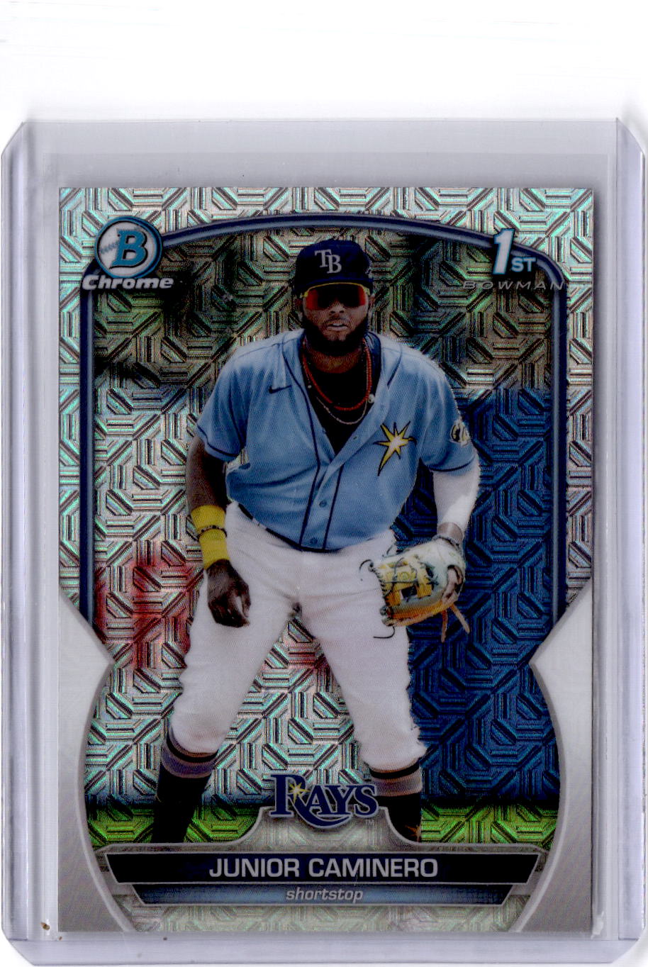 2023 Bowman #BCP-61 Junior Caminero Chrome Prospects Mojo Refractors
