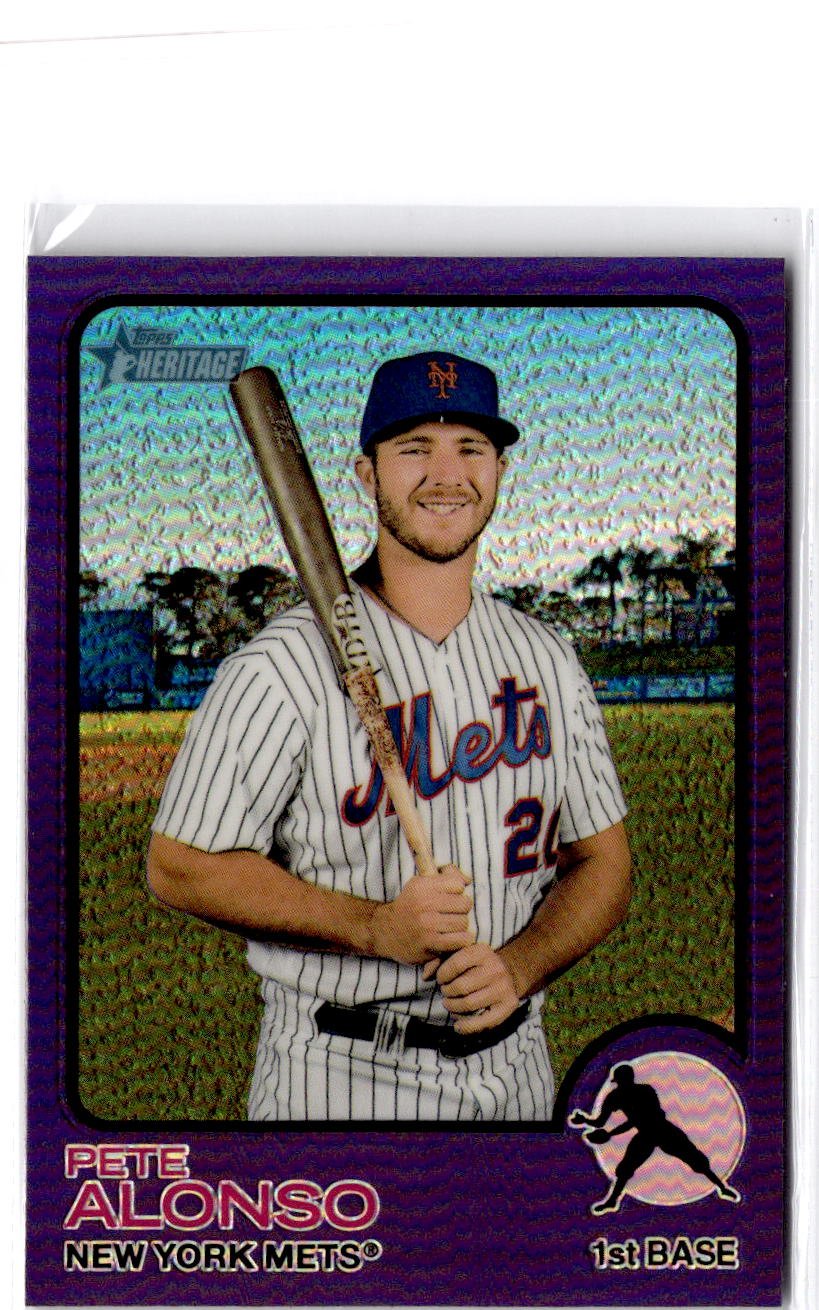 2022 Topps Heritage #54 Pete Alonso Chrome Purple Refractor