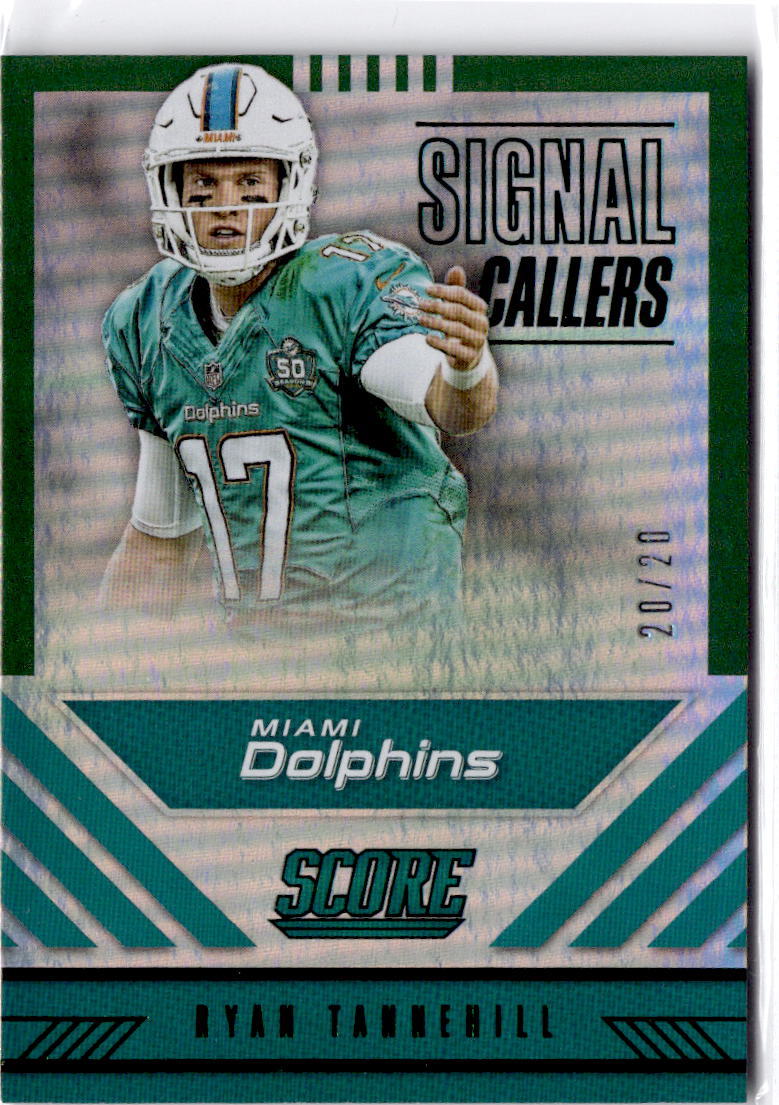 2016 Score #13 Ryan Tannehill Signal Callers Jumbo Green #/20