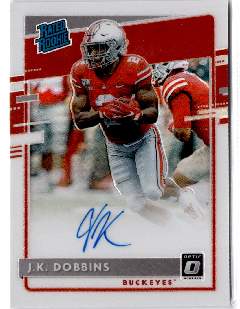 2020 Chronicles Draft Picks #J.K. Dobbins Donruss Optic Rated Rookies Autographs