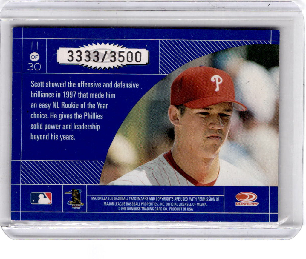 1998 Donruss Elite #11 Scott Rolen Craftsmen #/3500