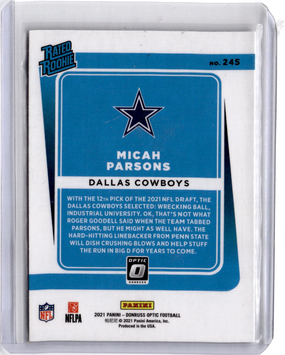 2021 Donruss Optic #245 Micah Parsons