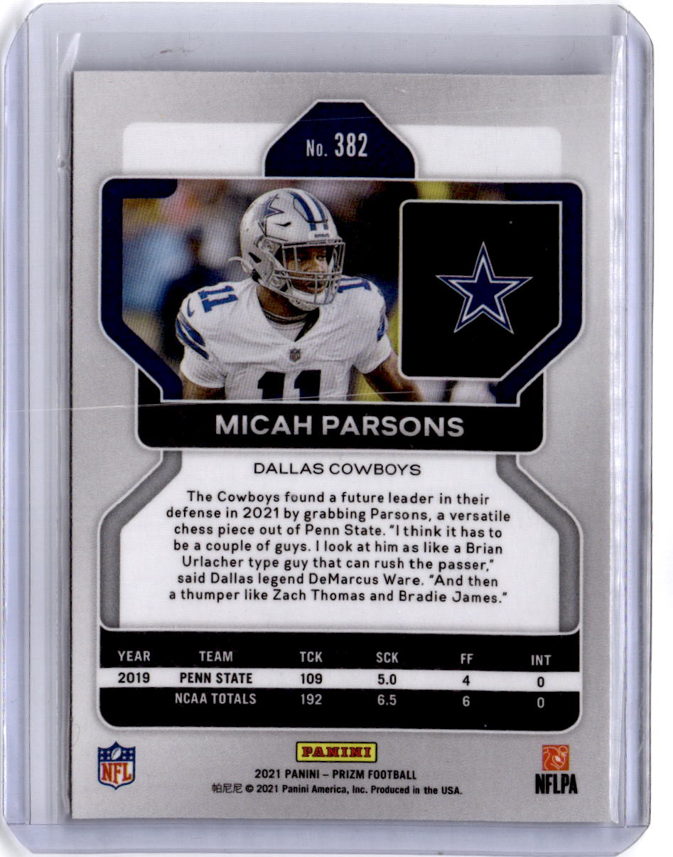 2021 Panini Prizm #382 Micah Parsons