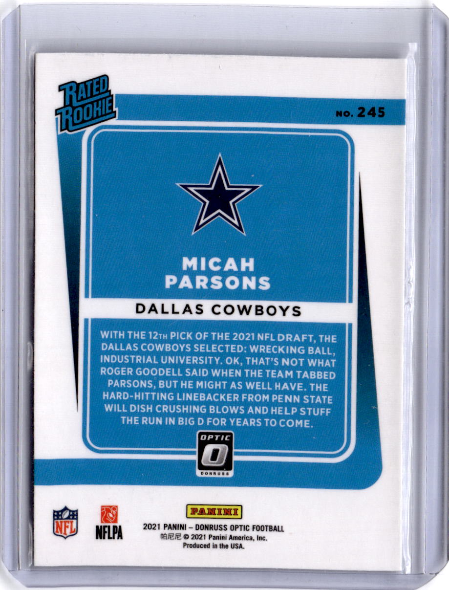 2021 Donruss Optic #245 Micah Parsons