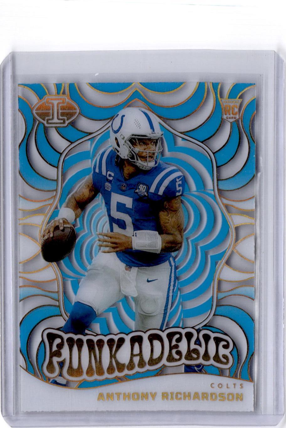 2023 Panini Illusions #11 Anthony Richardson Funkadelic Light Blue #/299