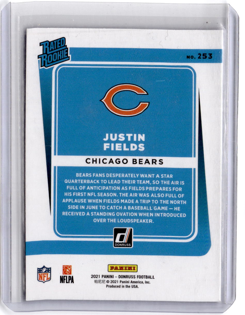 2021 Donruss #253 Justin Fields Press Proof Blue