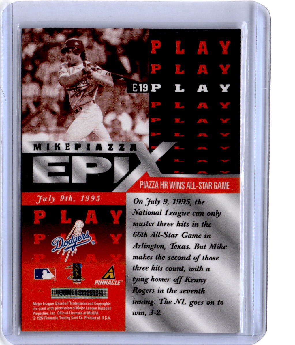 1998 Pinnacle #E19 Mike Piazza Epix Orange