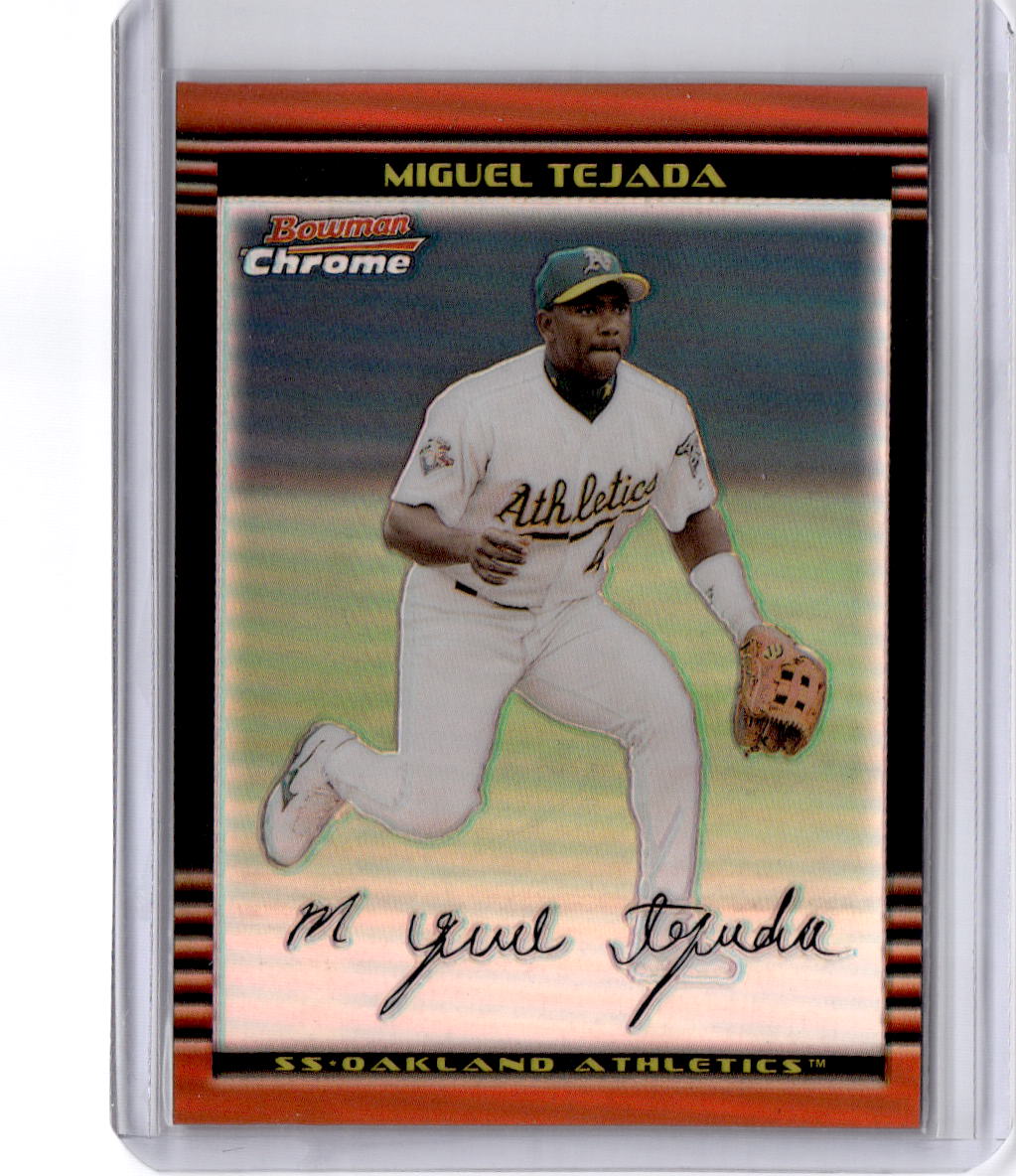 2002 Bowman Chrome #4 Miguel Tejada Refractors #/500