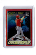 2018 Donruss Optic #OW11 Marcell Ozuna Out of This World Red #/99
