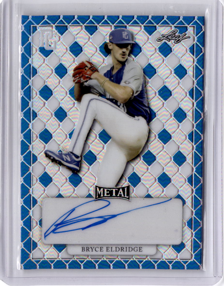 2022 Leaf Metal Perfect Game Bryce Eldridge Metal-Auto-Blue-Rainbow #/25