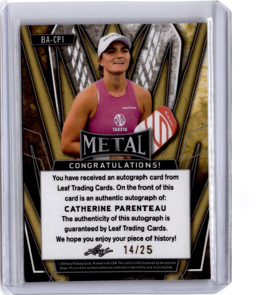 2024 Leaf Metal Women of Sport Catherine Parenteau Auto Red /25
