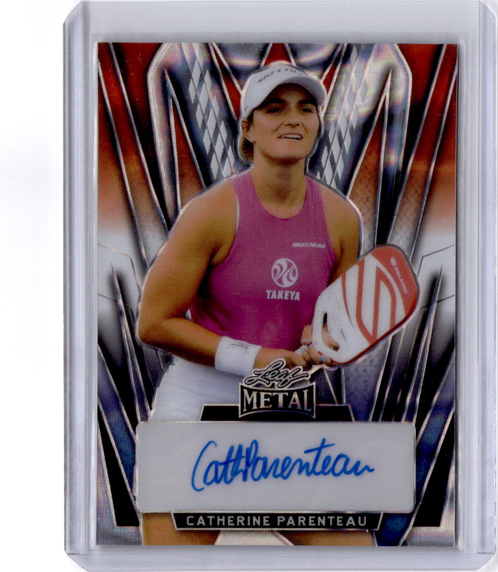 2024 Leaf Metal Women of Sport Catherine Parenteau Auto Red /25