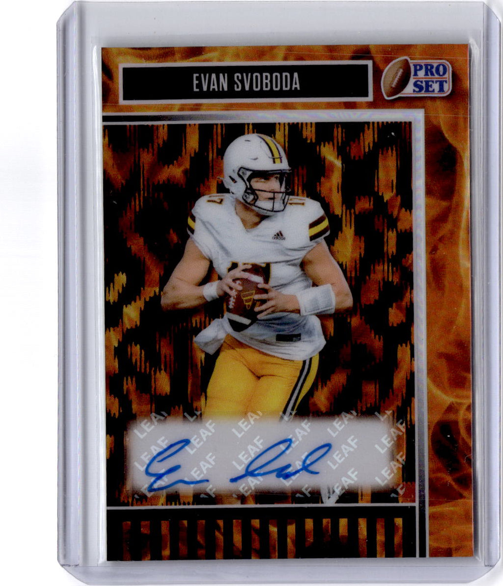 2025 Pro Set Metal #BA-ES2 Evan Svoboda Base Autographs Crystals Gold