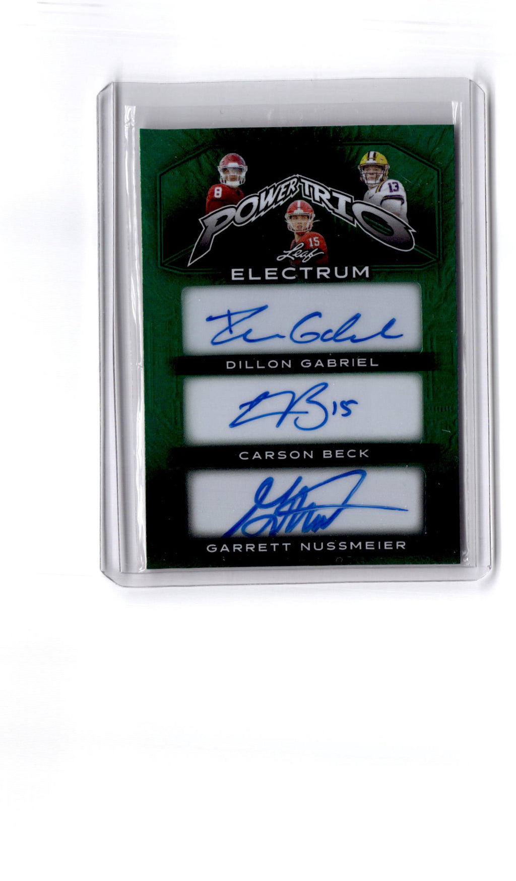 2024 Leaf Electrum -Trio Auto Dillon Gabriel/Carson Beck/Garrett Nussmeier #/5
