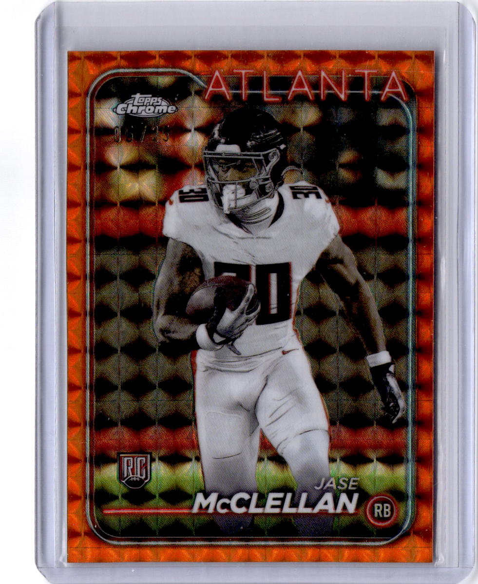 2024 Topps Chrome #281 Jase McClellan Orange Geometric Refractor #/25