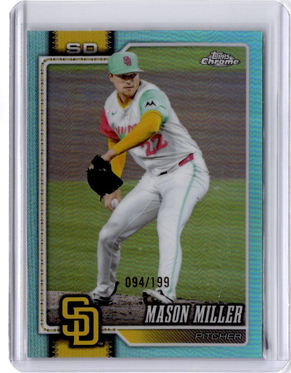 2026 Topps Chrome #287 Mason Miller Aqua Refractors #/199