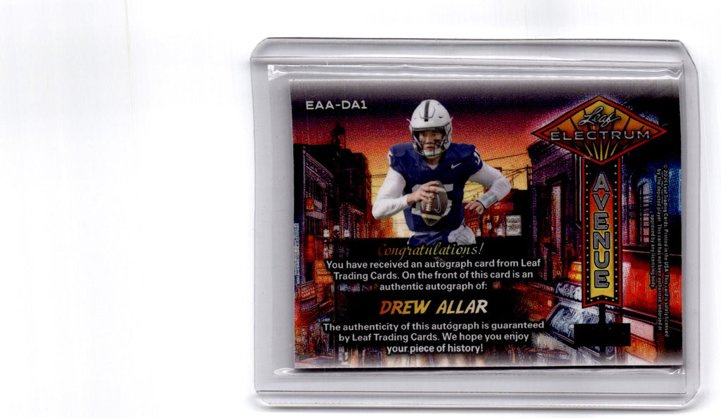 2024 Leaf Electrum - Electrum Avenue Auto Pink #EAA-DA1 Drew Allar #/4