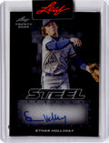 2023 Leaf Trinity #S-22 Ethan Holliday Steel Proof Autographs Black