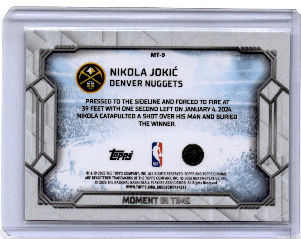 2025-26 Topps Chrome Update #MT-9 Nikola Jokić Moment In Time