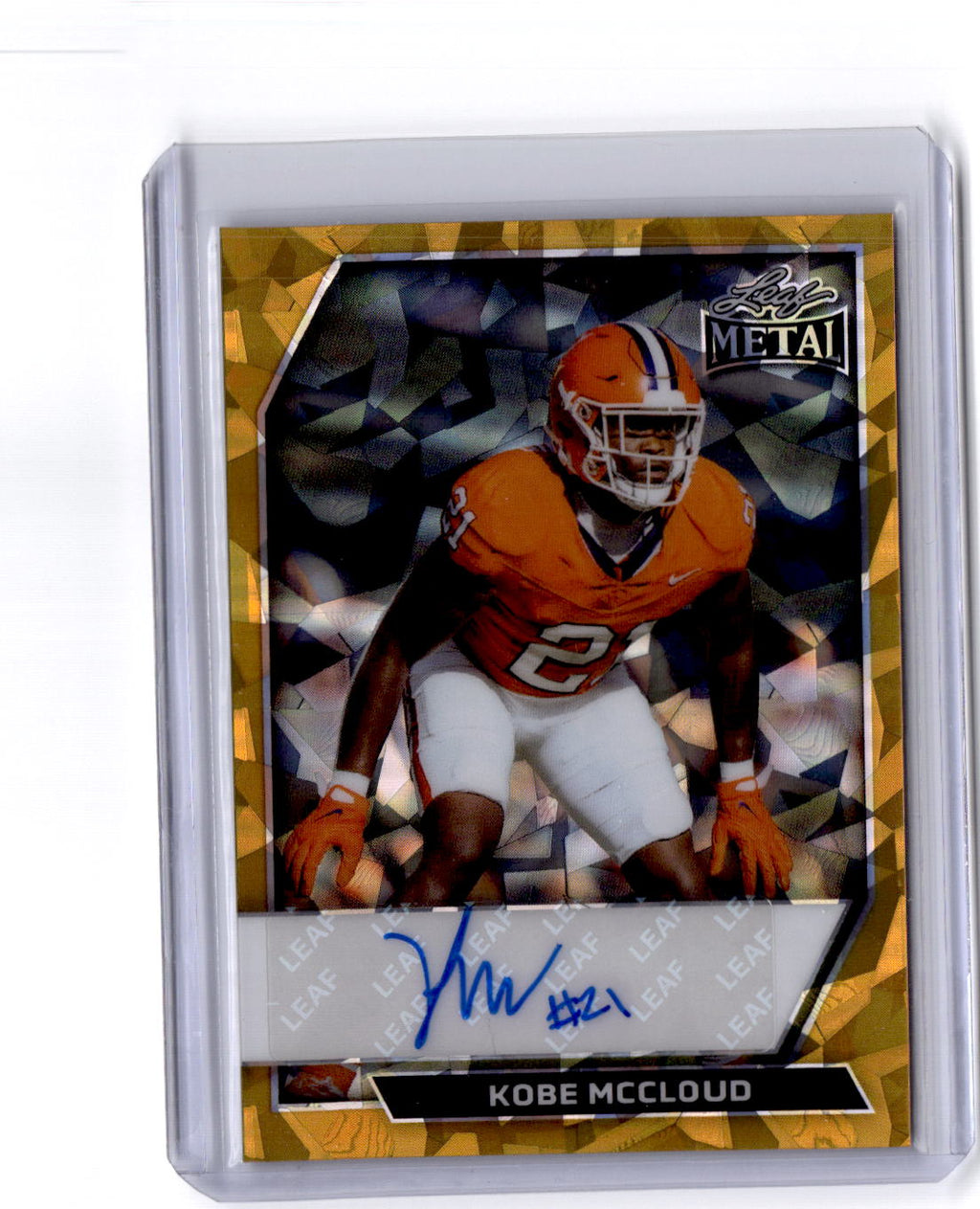 2026 Leaf Metal #BA-KMC Kobe McCloud Base Autographs Crystal Gold #/1
