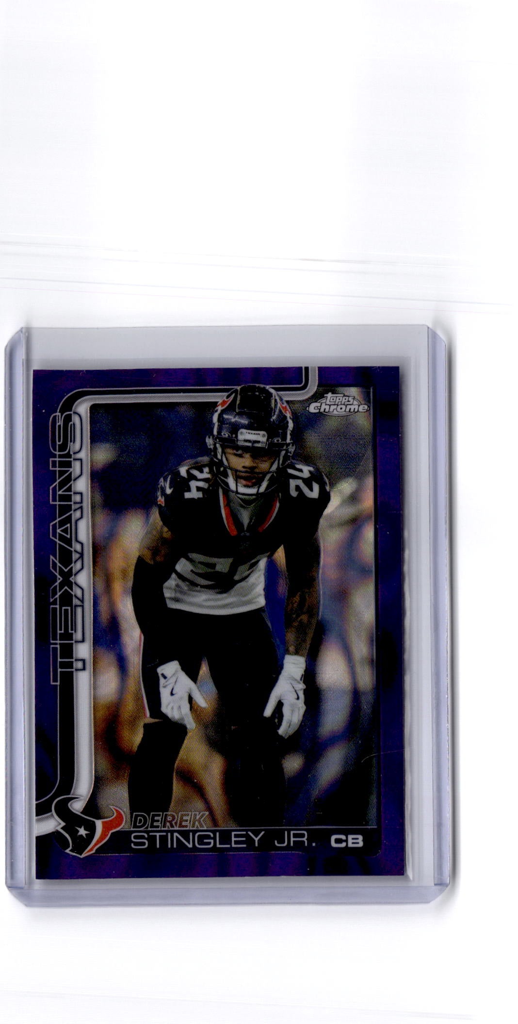 2025 Topps Chrome #116 Derek Stingley Jr. Purple Refractor #/75