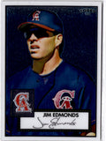 2007 Topps Rookie 1952 Edition Jim Edmonds Debut Flashbacks Chrome #/1952