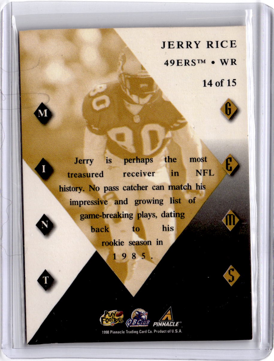 1998 Pinnacle Mint #14 Jerry Rice Gems