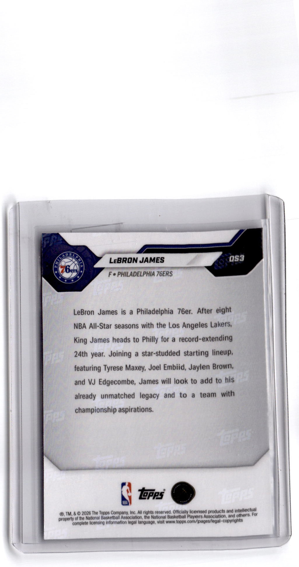 2026-27 Topps Now Off-Season #OS03 LeBron James
