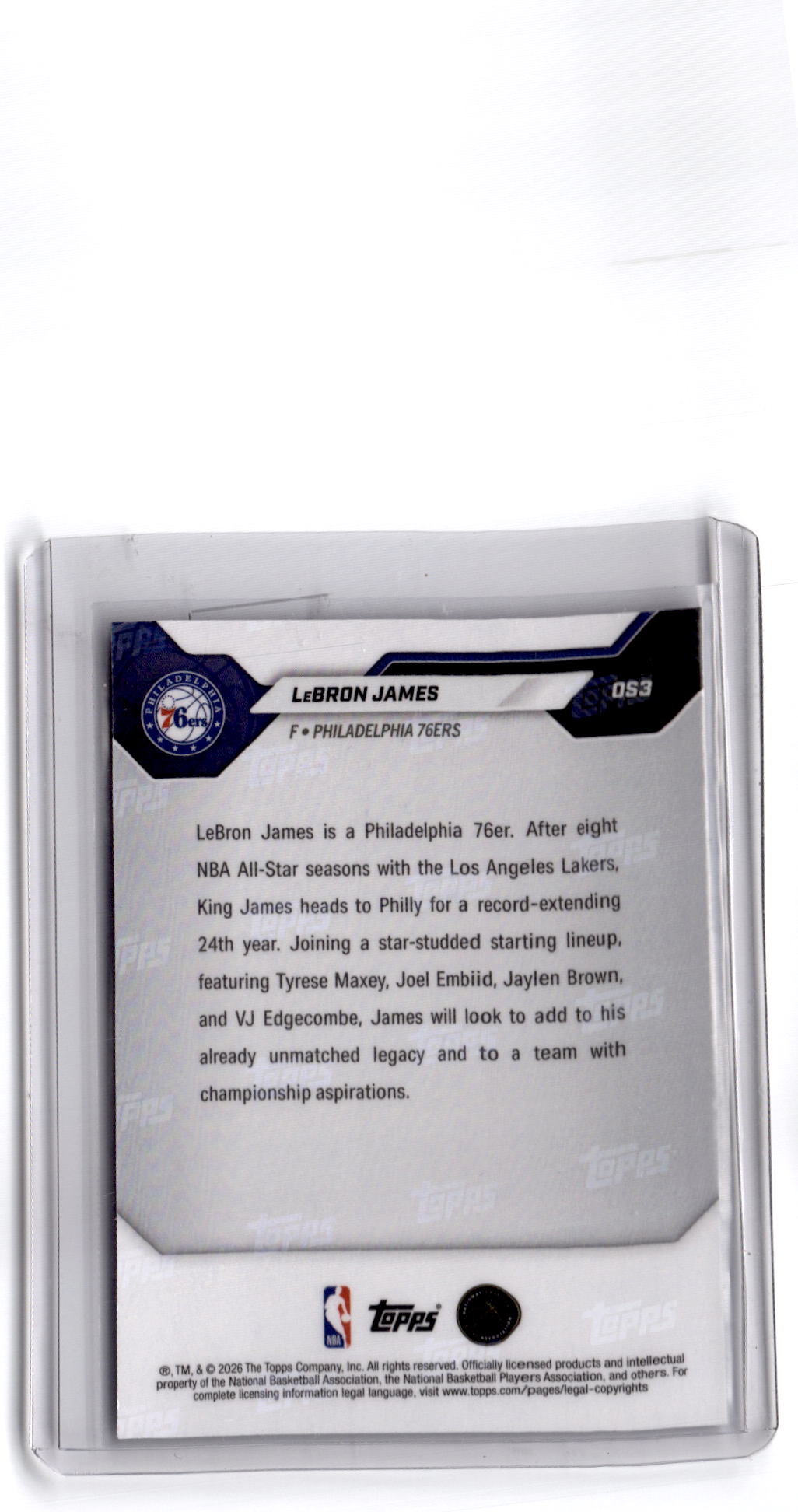 2026-27 Topps Now Off-Season #OS03 LeBron James
