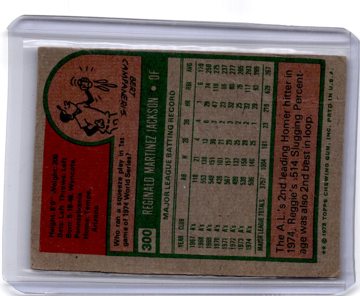 1975 Topps #300 Reggie Jackson