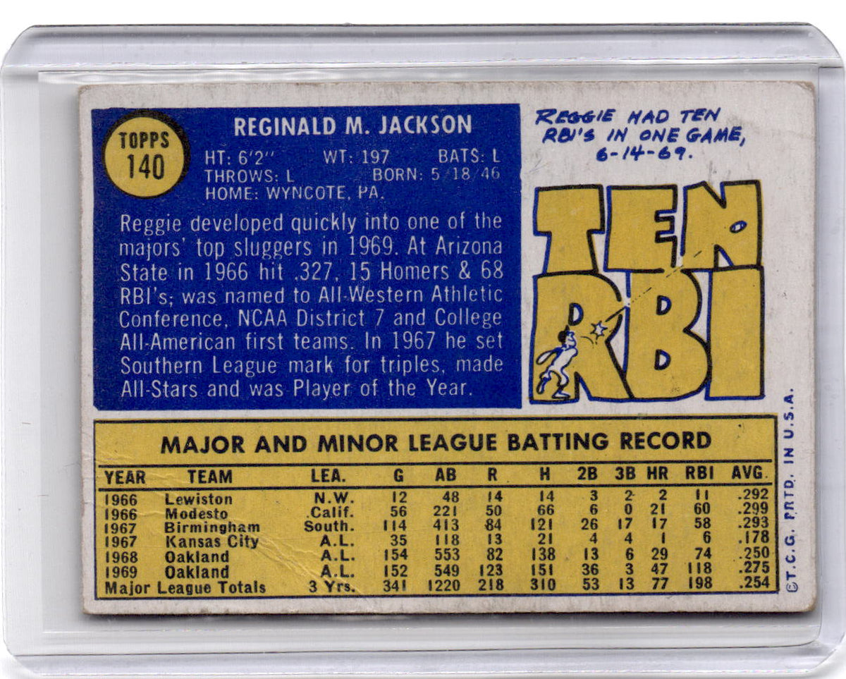 1970 Topps #140 Reggie Jackson