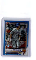 2021 Bowman Draft 1st Edition #BD-61 JT Schwartz Blue Foil #/150