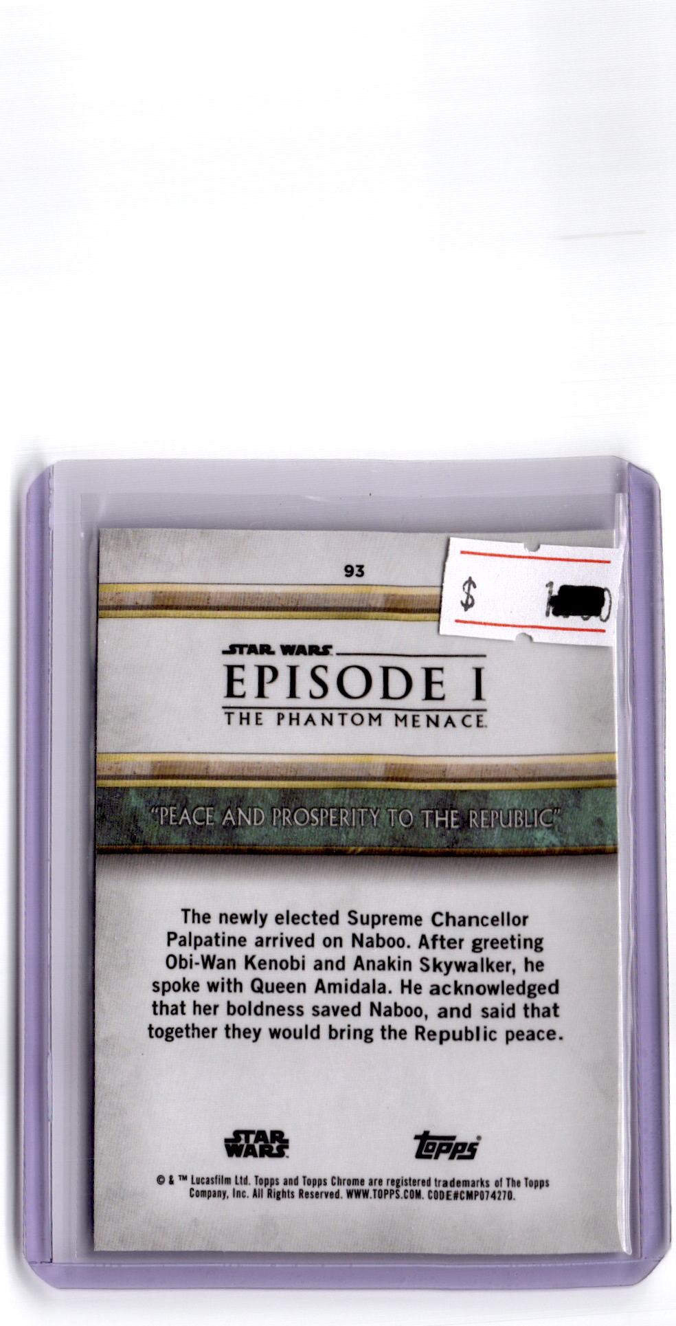 2024 Topps Chrome Sapphire Star Wars: The Phantom Menace #93