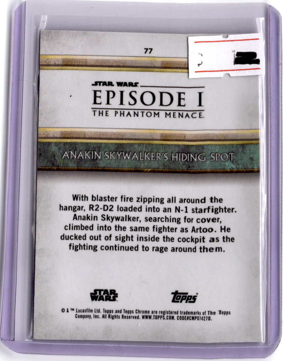 2024 Topps Chrome Sapphire Star Wars: The Phantom Menace #77 Anakin