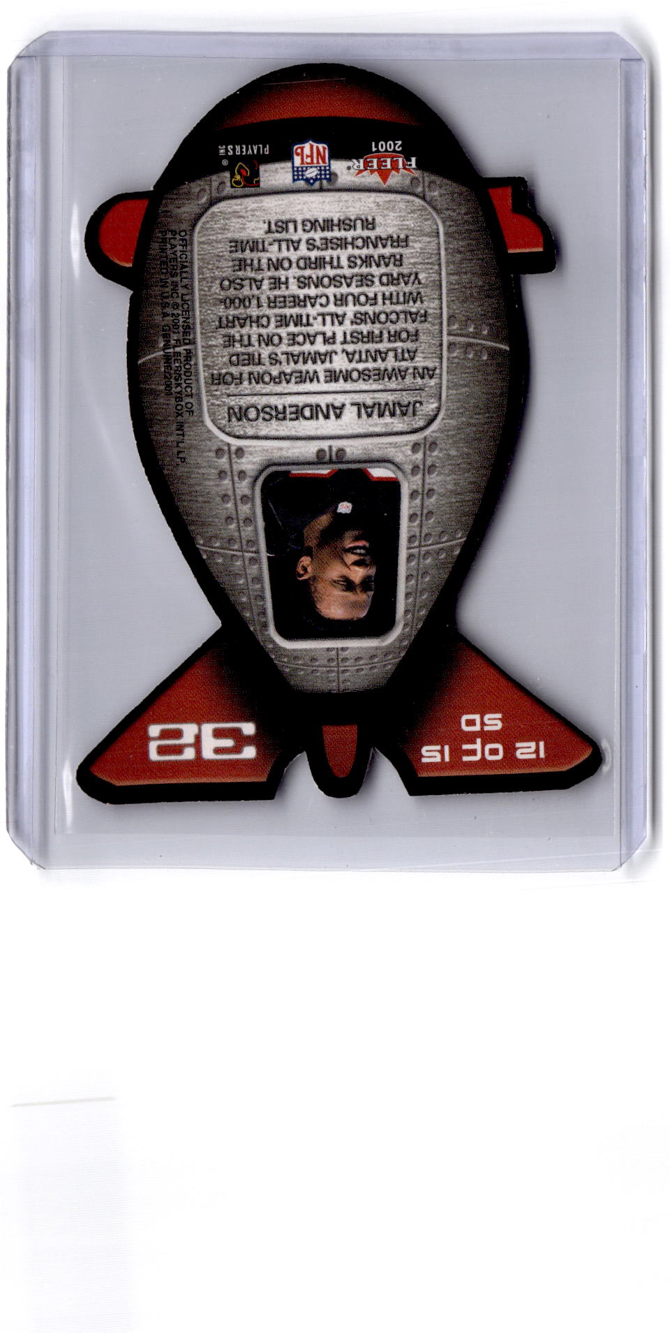2001 Fleer Genuine #12 SD Jamal Anderson Seek and Deploy