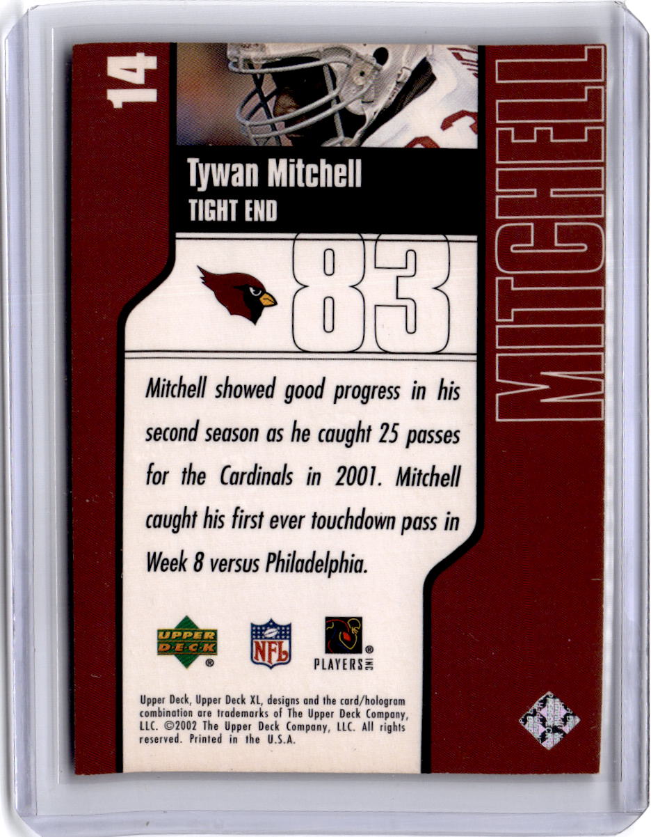 2002 Upper Deck XL #14 Tywan Mitchell Holofoil #/65