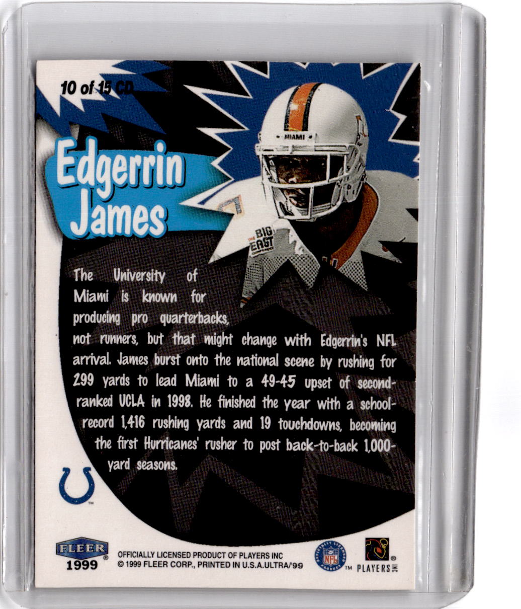1999 Ultra #10 CD Edgerrin James Caught in the Draft