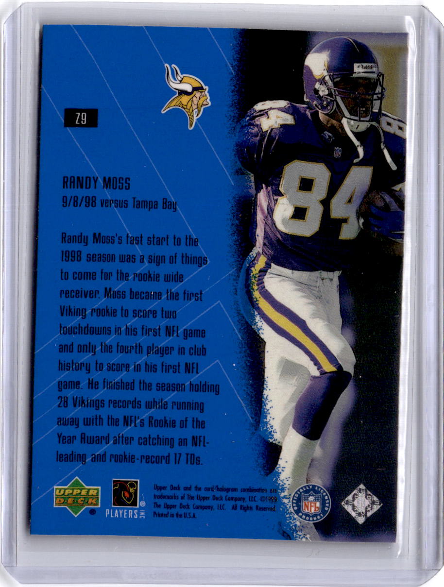 1999 Upper Deck #Z9 Randy Moss Highlight Zone