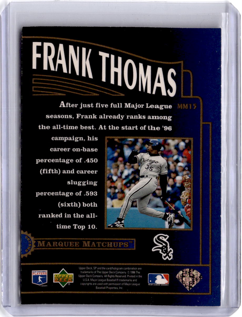 1996 SP #MM15 Frank Thomas Marquee Matchups