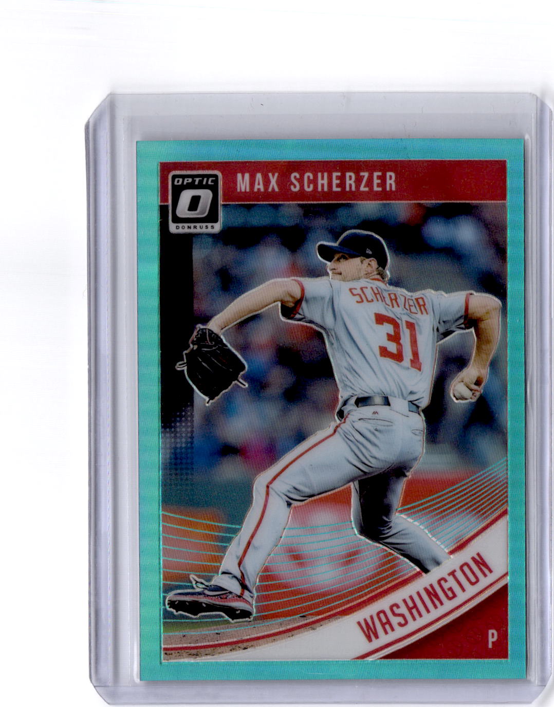 2018 Donruss Optic #158 Max Scherzer Aqua #/299