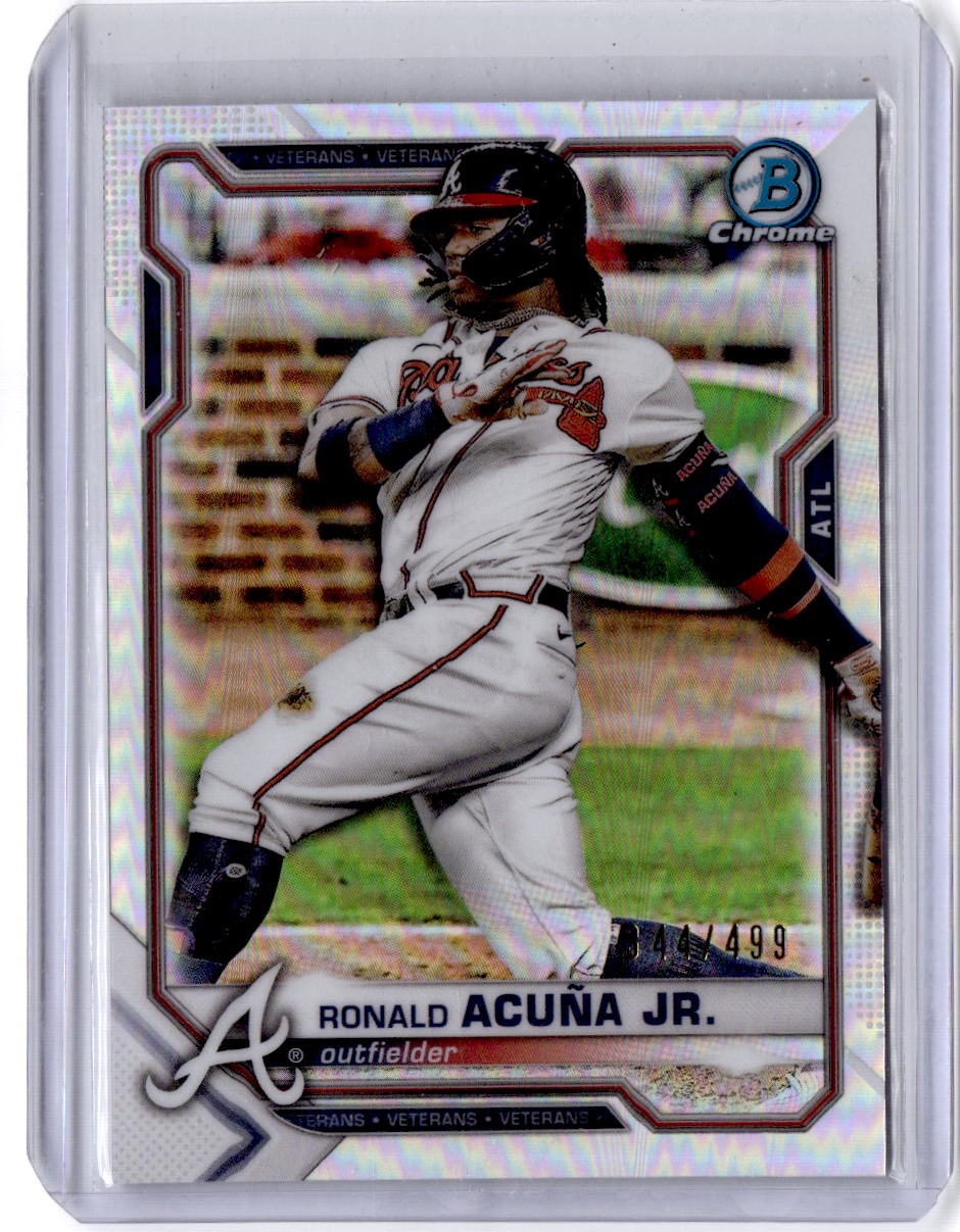 2021 Bowman Chrome #11 Ronald Acuña Jr. Refractor #/499